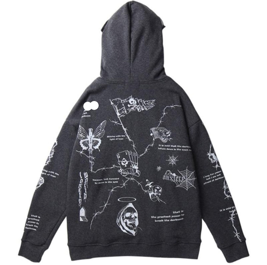 EMBRACE FEAR SKULL HOODIE