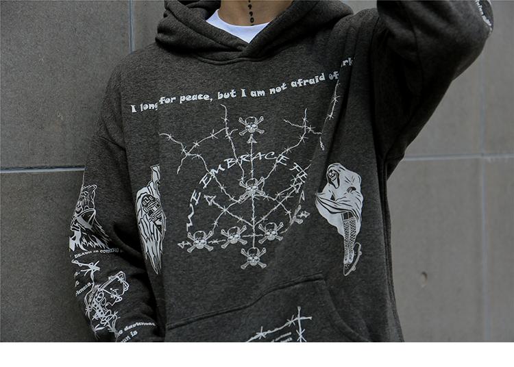 EMBRACE FEAR SKULL HOODIE