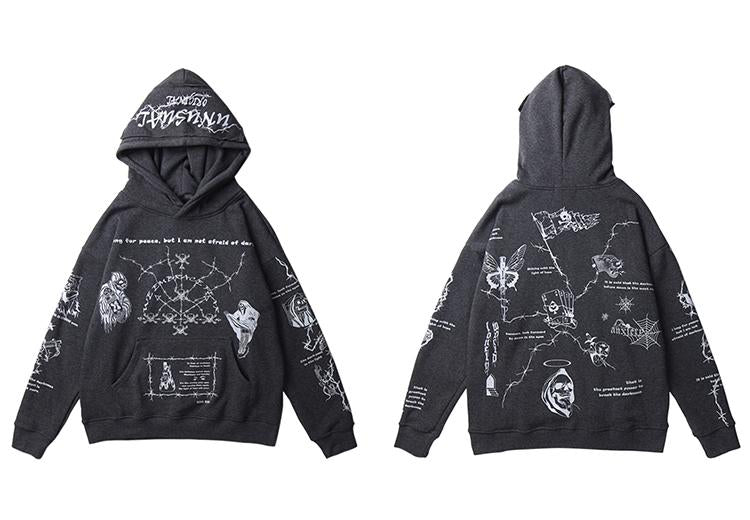 EMBRACE FEAR SKULL HOODIE