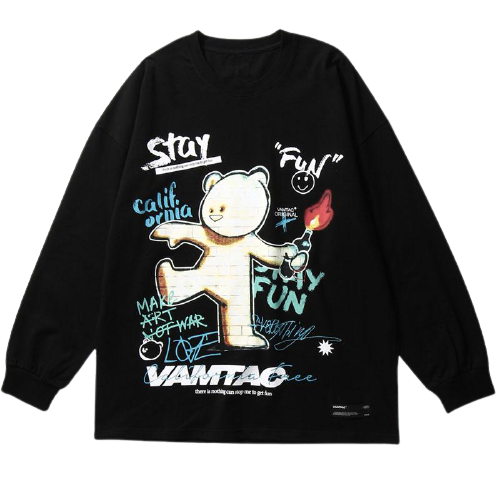 Graffiti Bear Streetwear Crewneck