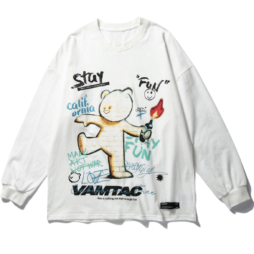 Graffiti Bear Streetwear Crewneck