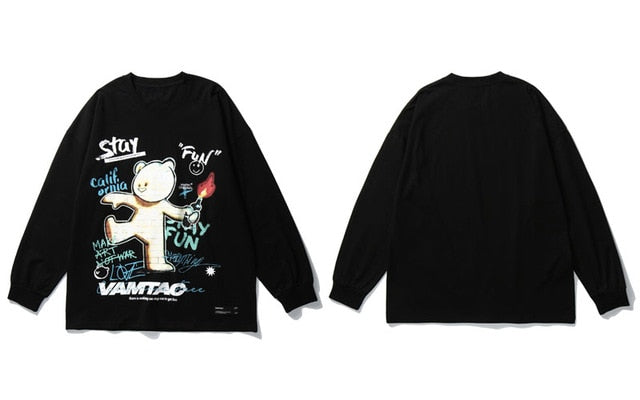 Graffiti Bear Streetwear Crewneck