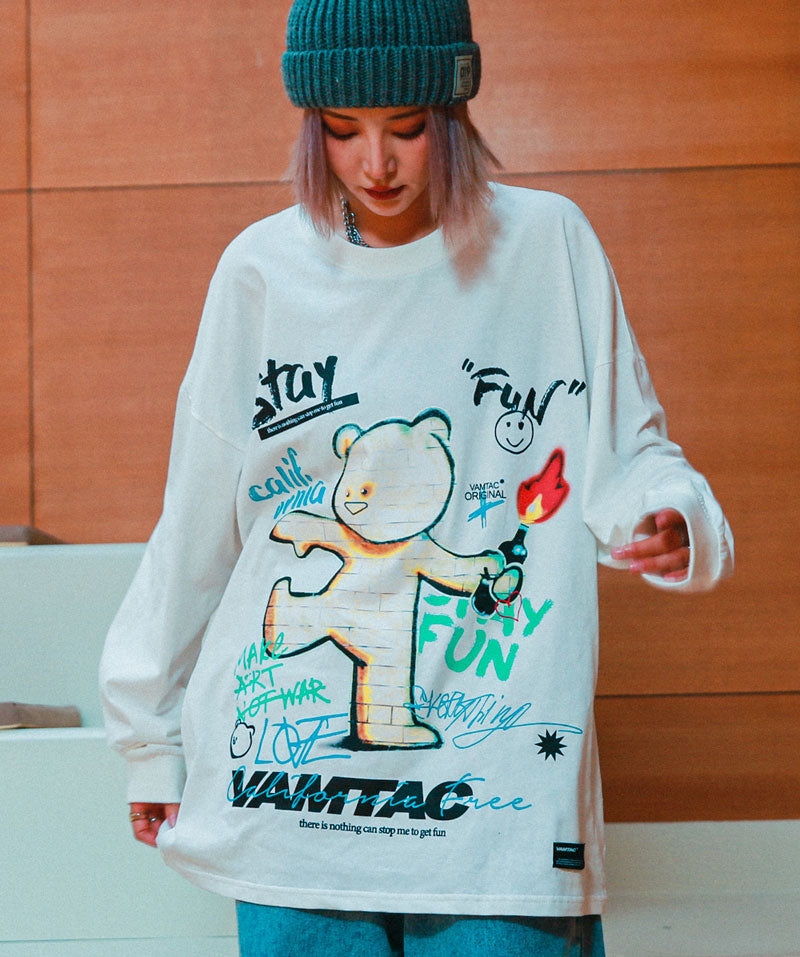 Graffiti Bear Streetwear Crewneck