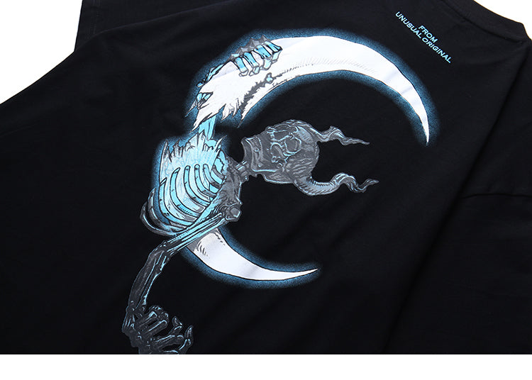 UNUSUAL ORIGINAL SKULL MOON T-SHIRT