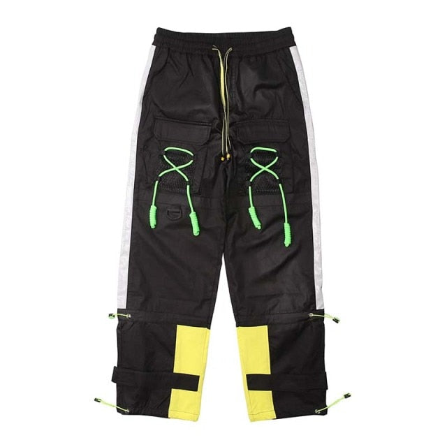 Black Baggy Drawstring Cargo Pants