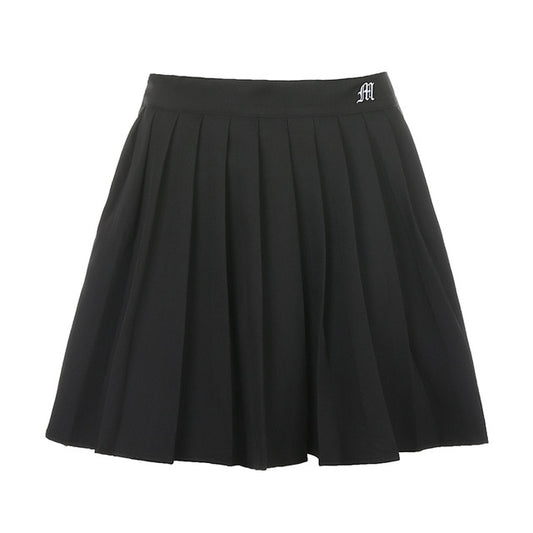 Mini Pleated Embroidered Skirt