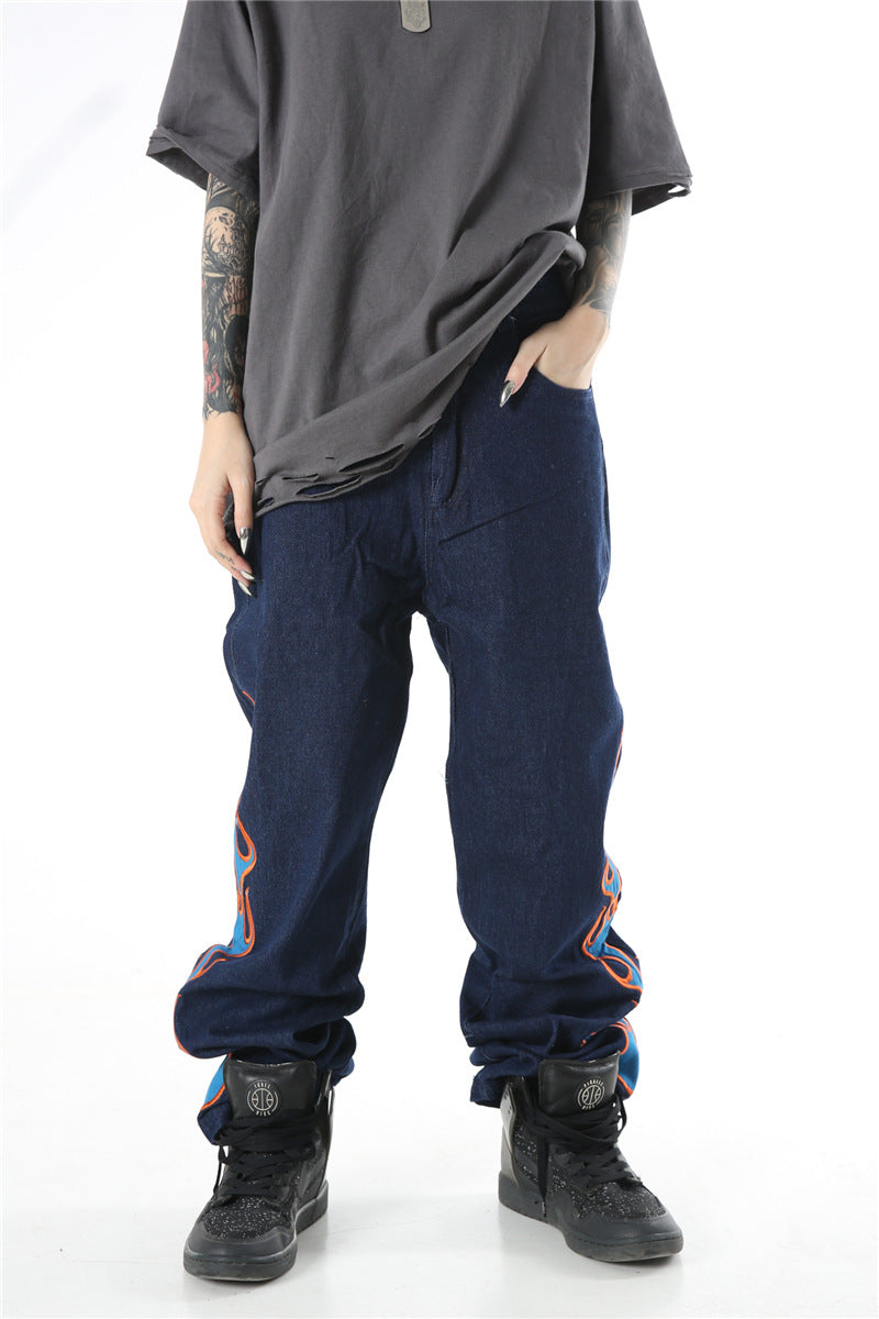 IN FLAMES DENIM PANTS