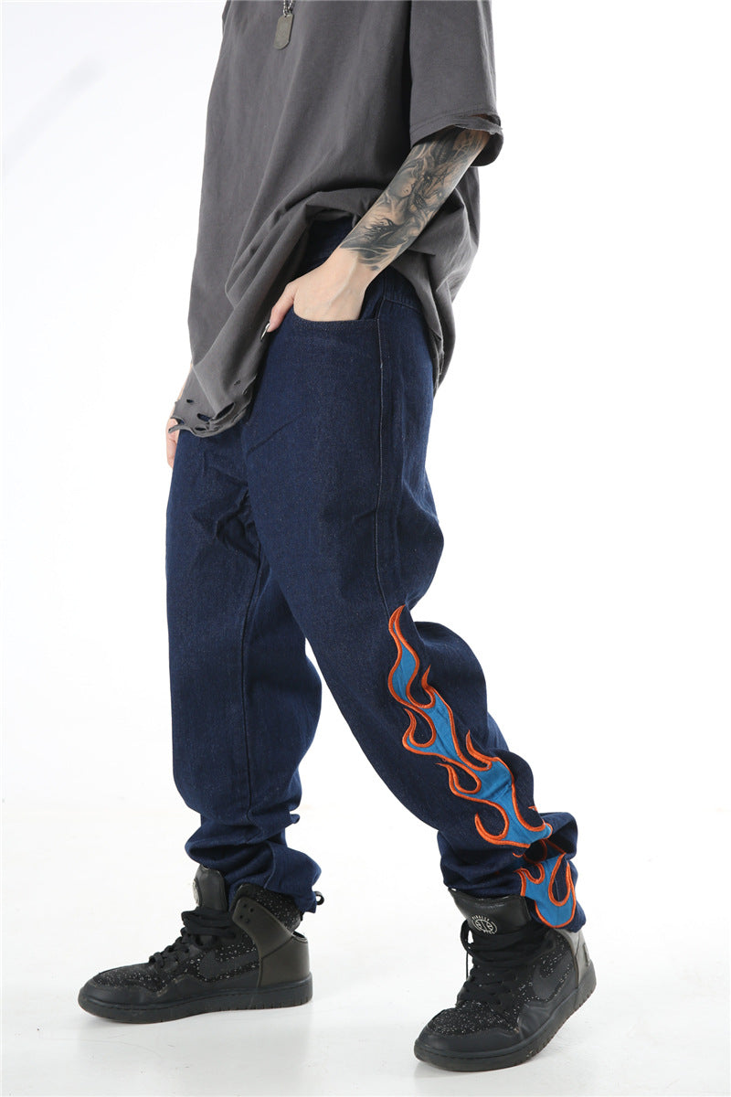 IN FLAMES DENIM PANTS