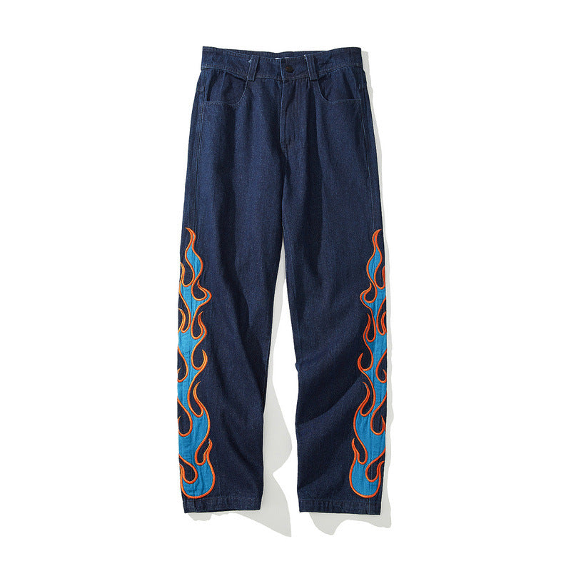 IN FLAMES DENIM PANTS