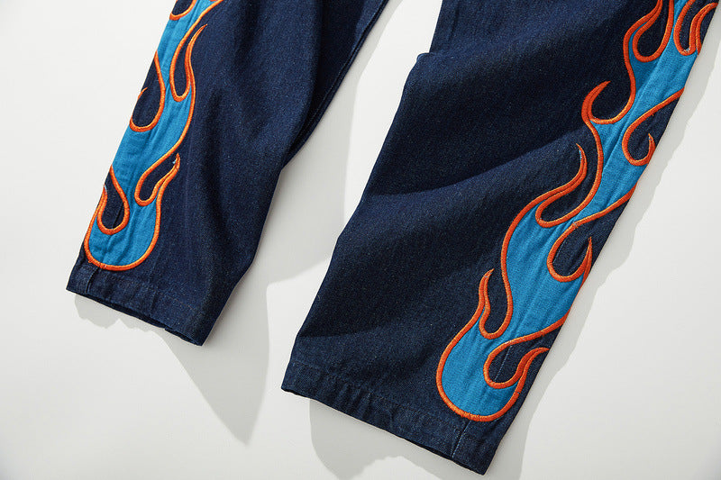 IN FLAMES DENIM PANTS