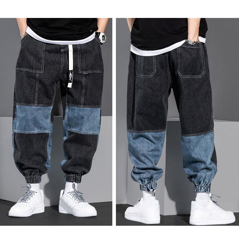 90's Retro Patchwork Denim Jeans