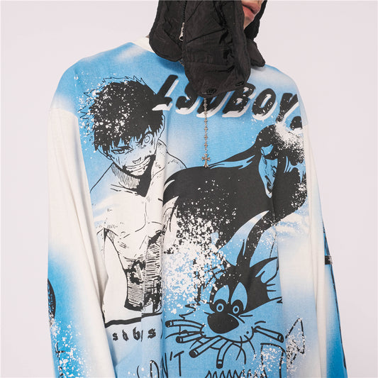 LSDBOYZ  CARTOON LONG SLEEVE SHIRT