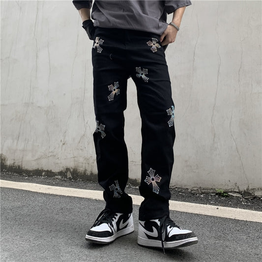 Crosses Black Denim Pants