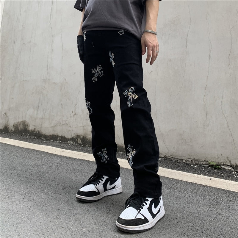 Crosses Black Denim Pants