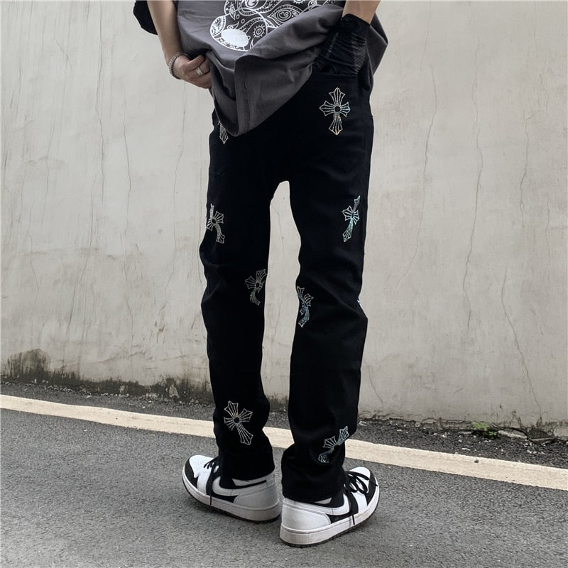 Crosses Black Denim Pants