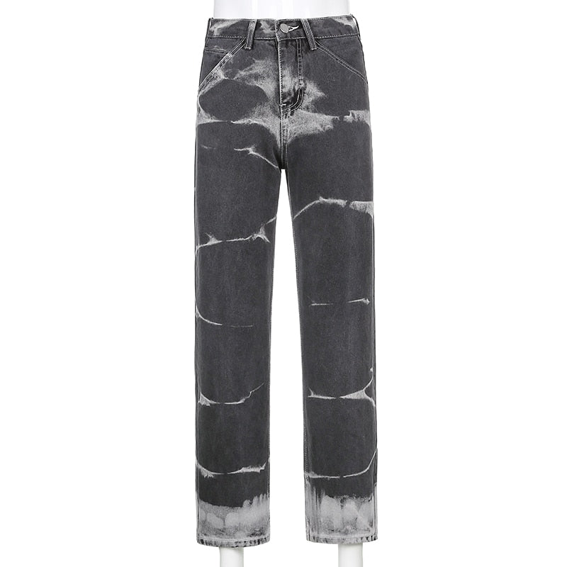 TIE-DYE BAGGY JEANS