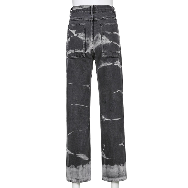 TIE-DYE BAGGY JEANS