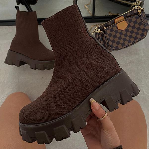 WOMEN'S SLIP-ON KNIT BOOTS