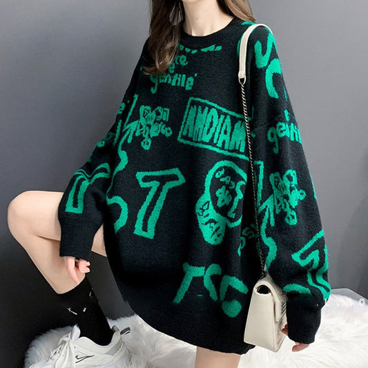 CRAZY GRAPHIC OVERSIZED CREWNECK