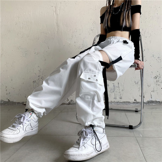 WOMEN'S WHITE DETACHABLE CARGO PANTS