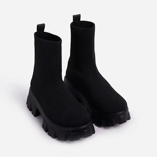 WOMEN'S SLIP-ON KNIT BOOTS