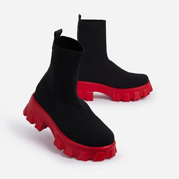 WOMEN'S SLIP-ON KNIT BOOTS