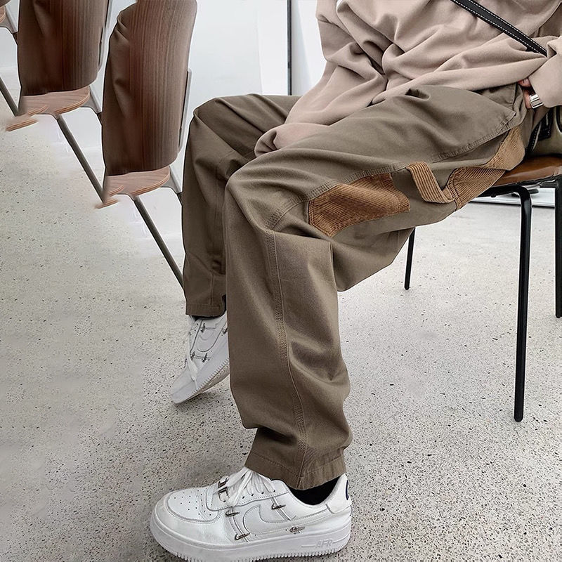 BAGGY CORDUROY PATCHWORK TROUSERS