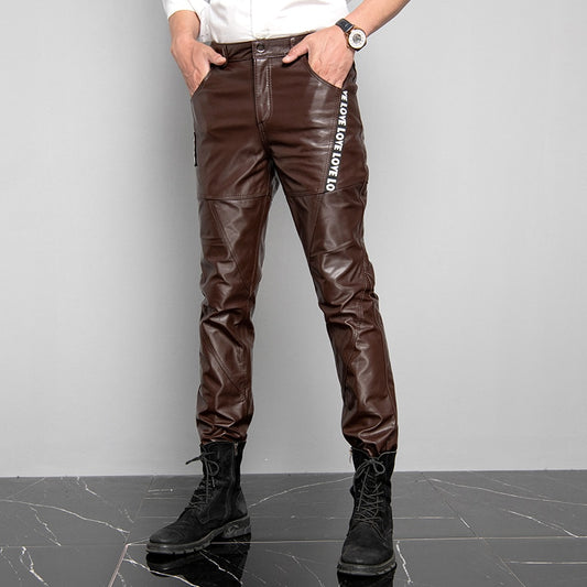 Space Love Genuine Leather Pants