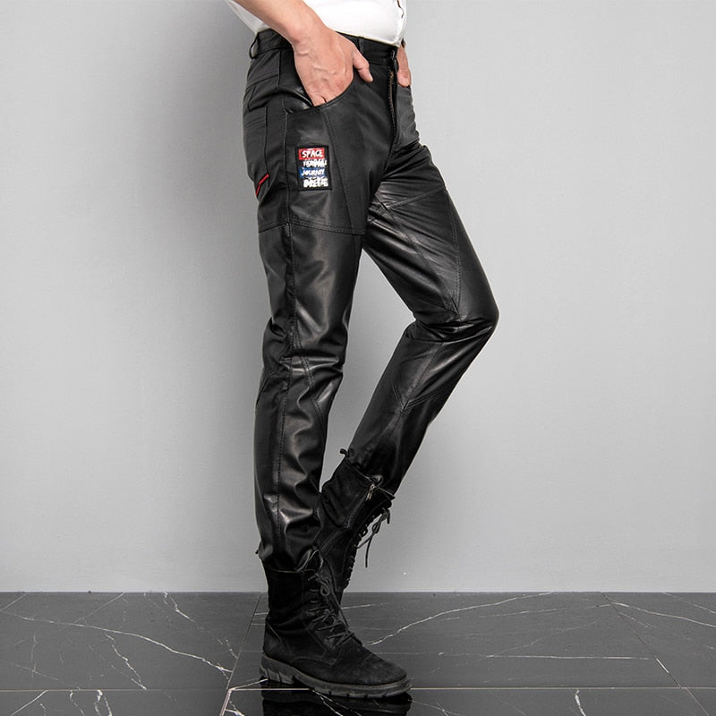 Space Love Genuine Leather Pants