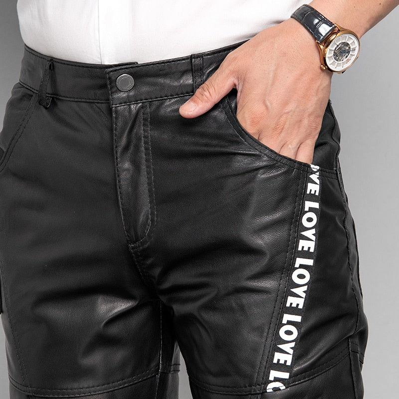 Space Love Genuine Leather Pants