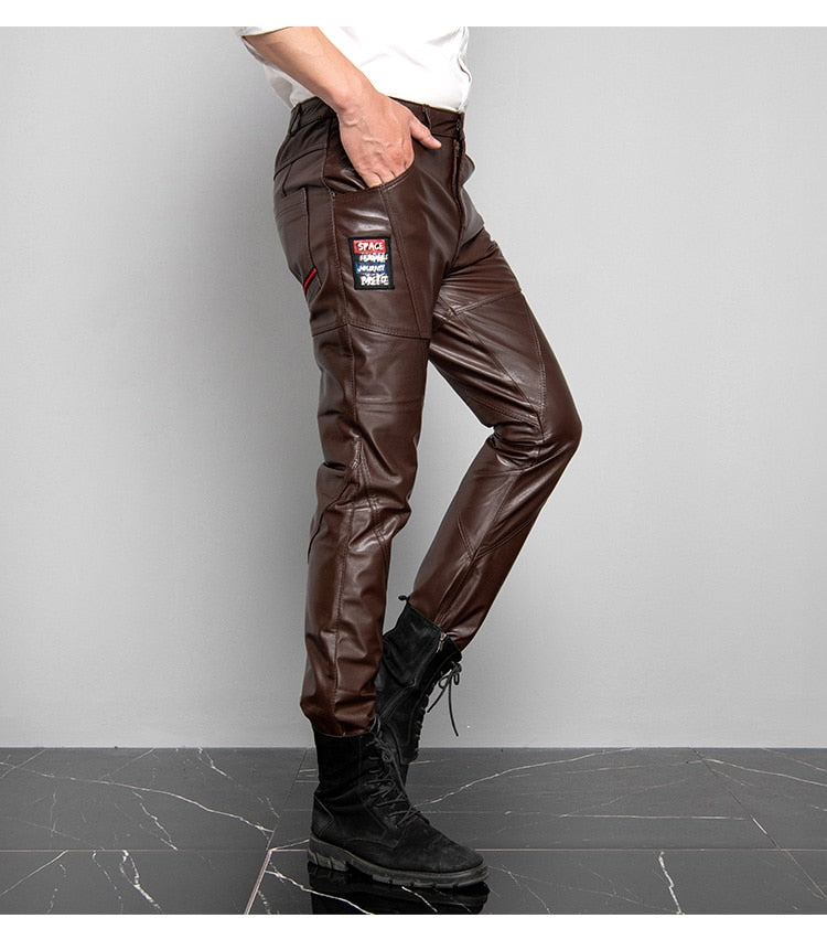 Space Love Genuine Leather Pants