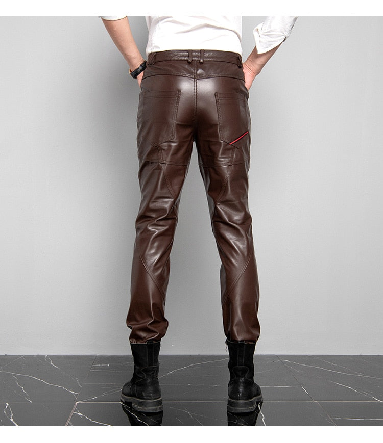 Space Love Genuine Leather Pants