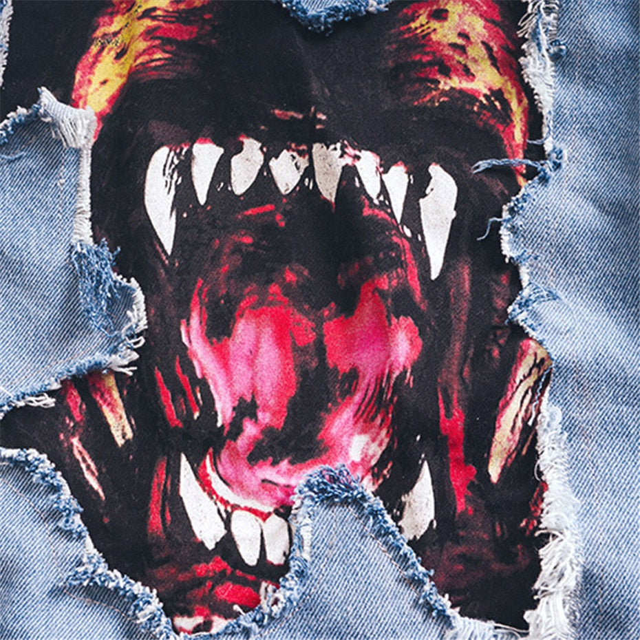 ANGRY DOG DENIM JACKET - dacultureclothing