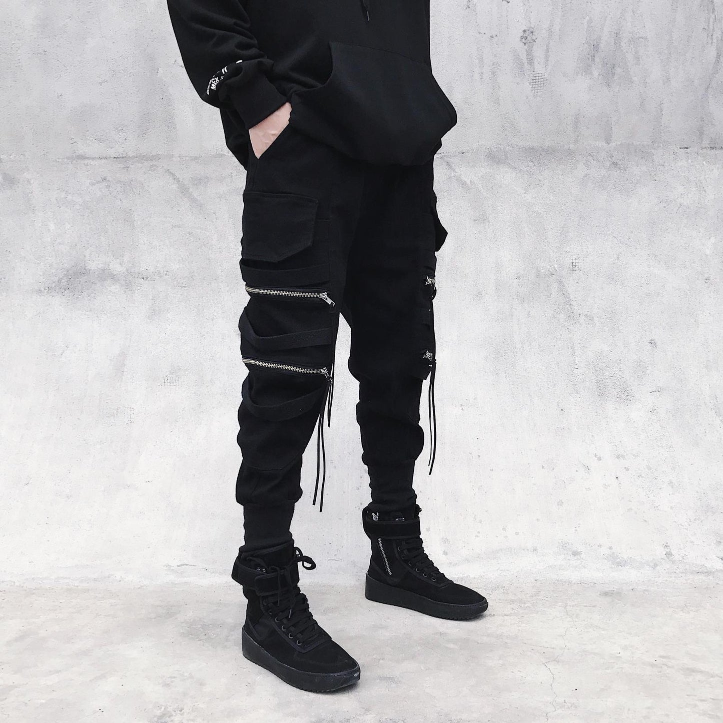 MEN HAREM ZIPPER JOGGERS - dacultureclothing