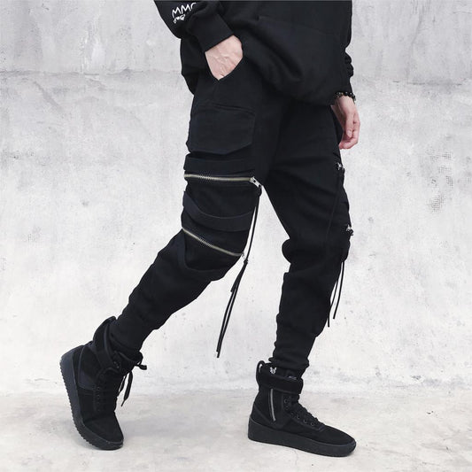 MEN HAREM ZIPPER JOGGERS - dacultureclothing