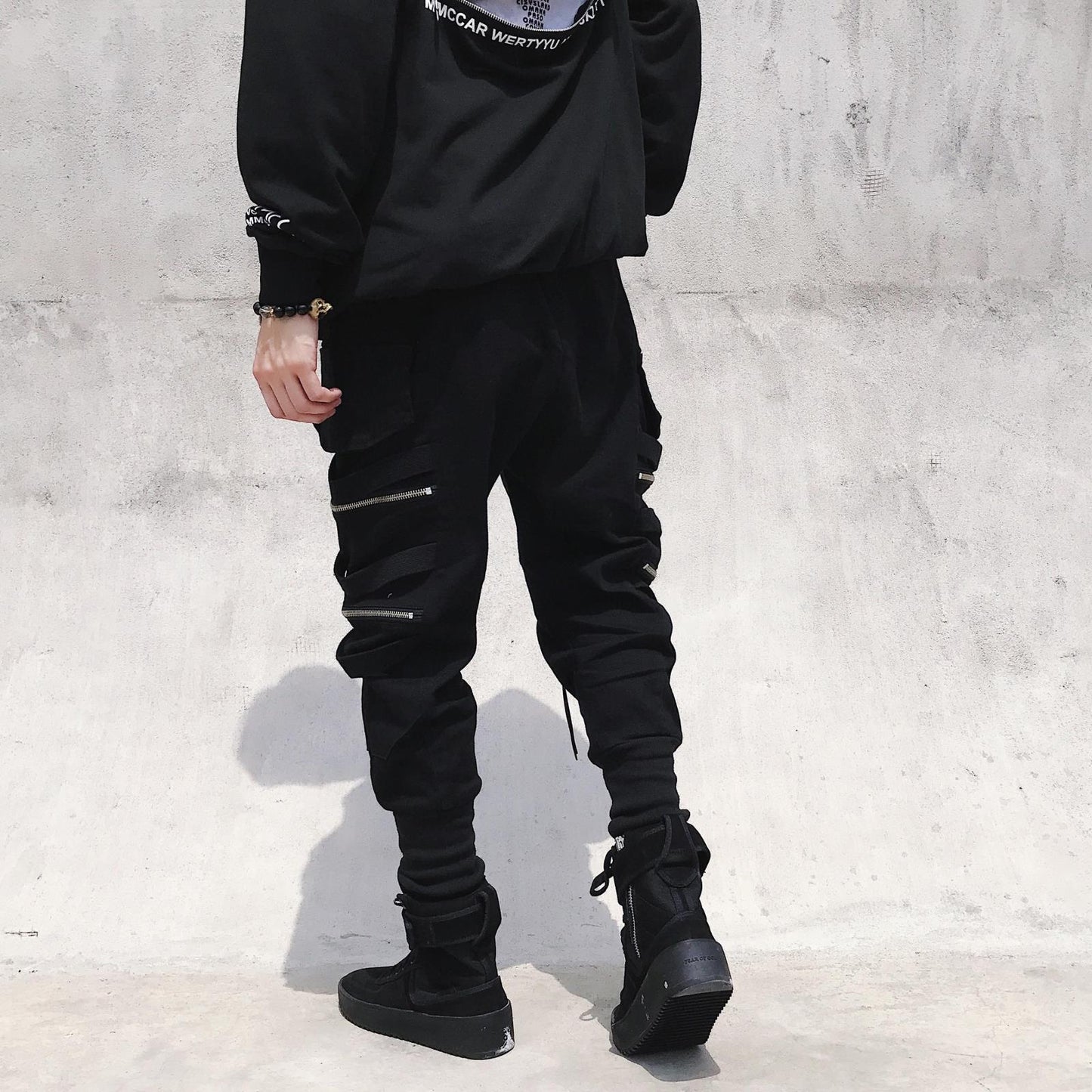 MEN HAREM ZIPPER JOGGERS - dacultureclothing